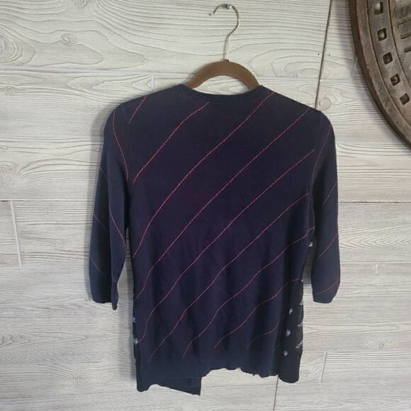 Moth Anthropologie Double Layer Cardigan Women's SZ S Fox Sweater - Picture 5 of 6